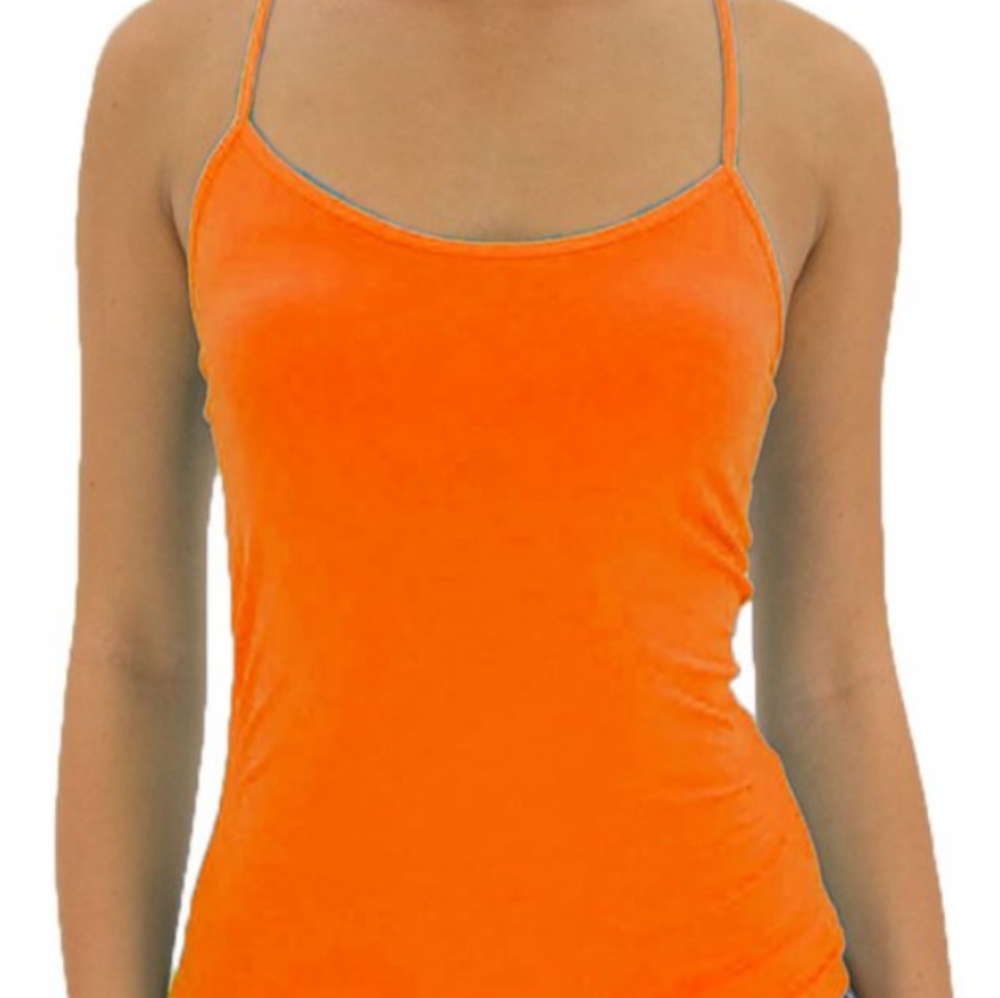 Orange rib cami